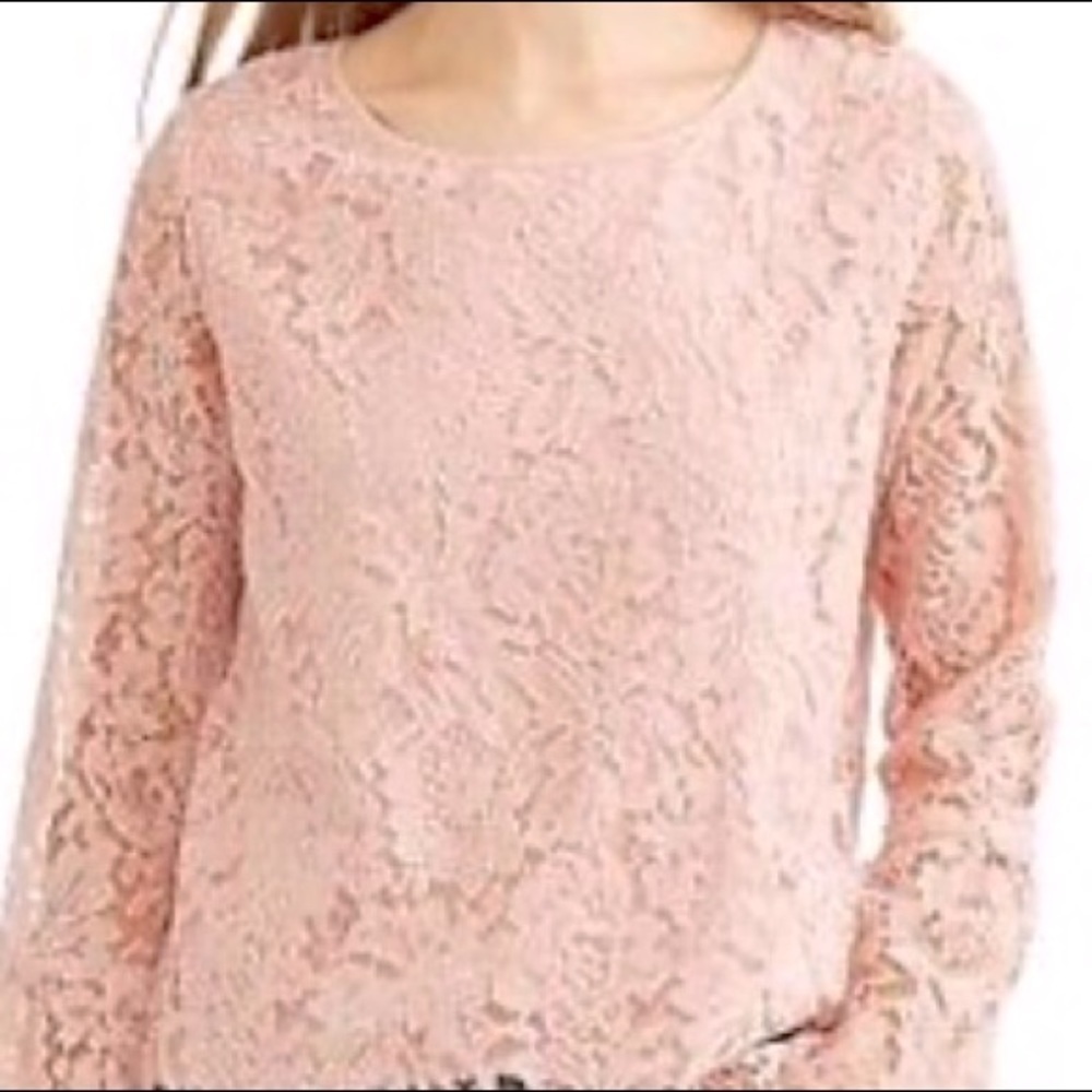 Lifestyle Attitude Scalloped Pink Lace Top XL